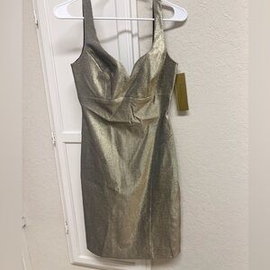 Nicole Miller Gold Dress